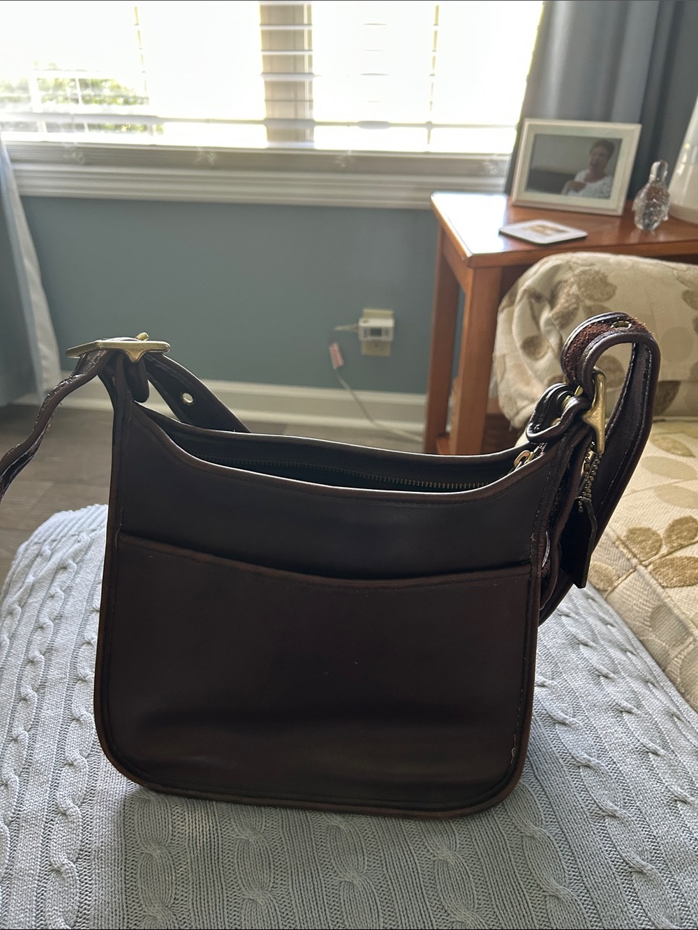 Coach Dark Brown Leather Shoulder Bag